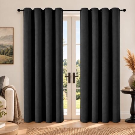 Thermal Insulated Blackout Curtains, Room Darkening Drapes for Home