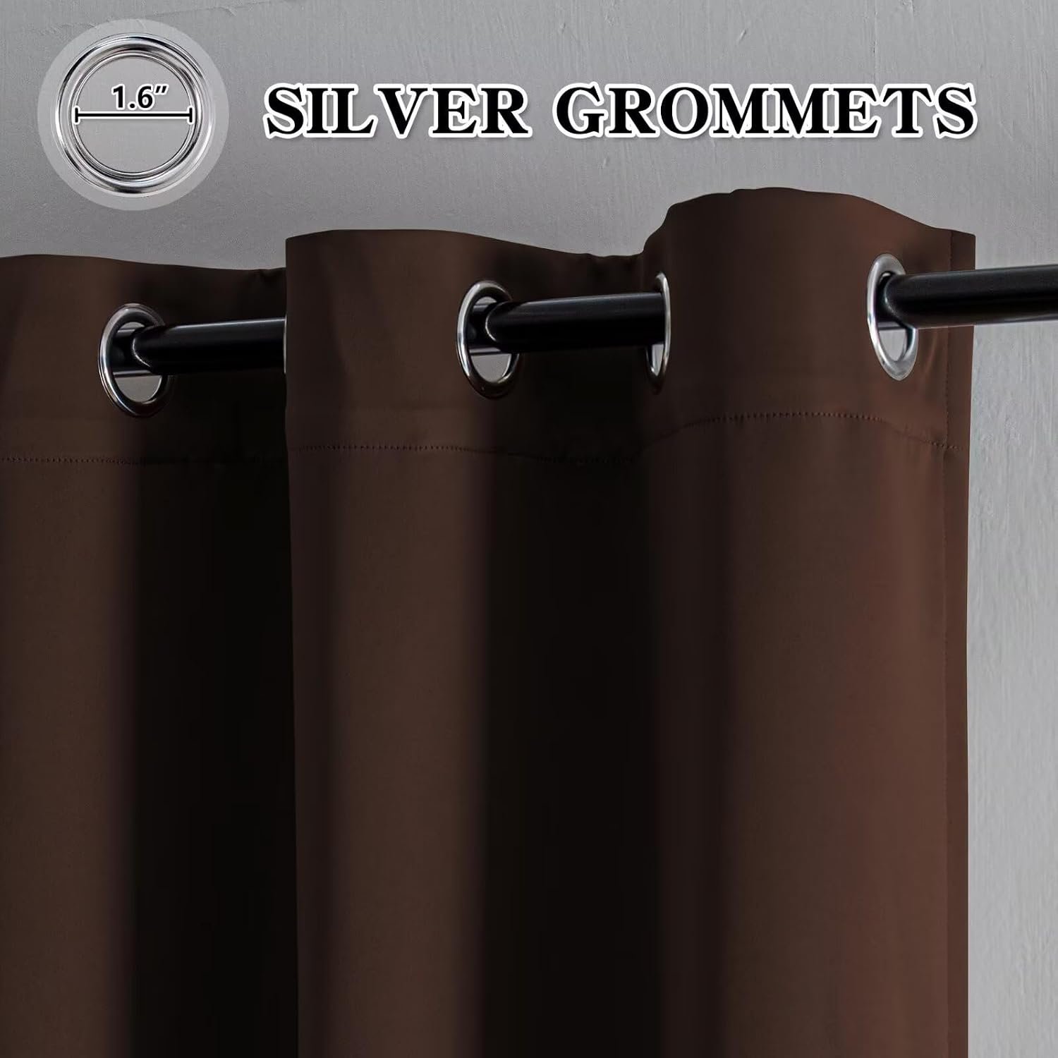 Blackout Curtains for Living Room, Room Darkening Thermal Drapes - Image 2