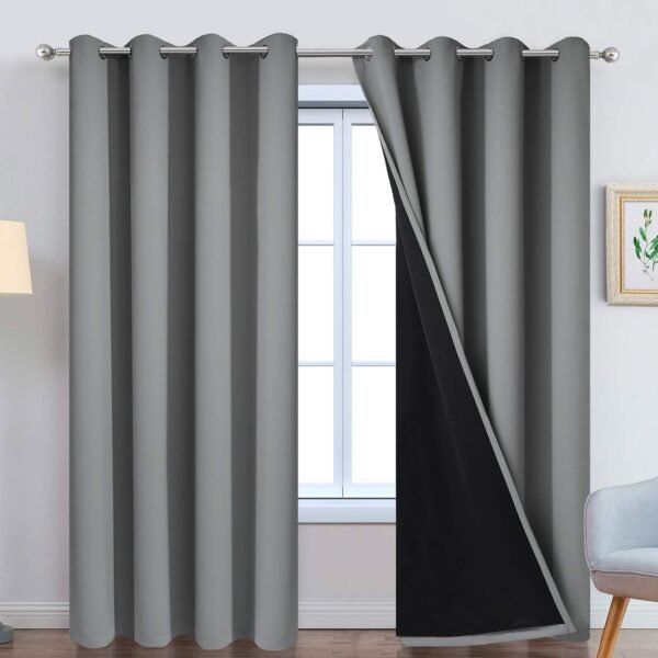 Blackout Curtain Panels, Room Darkening Window Drapes for Bedroom