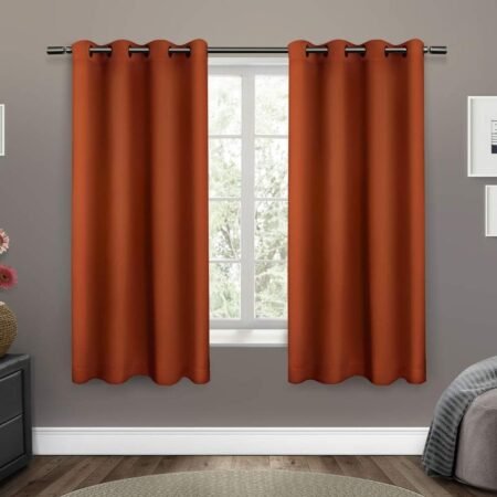 Woven Blackout Curtains, Room Darkening Grommet Window Drapes