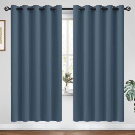 Grommet Blackout Curtains, Room Darkening Window Drapes for Home