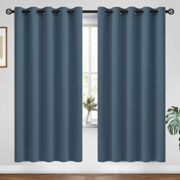 Grommet Blackout Curtains, Room Darkening Window Drapes for Home