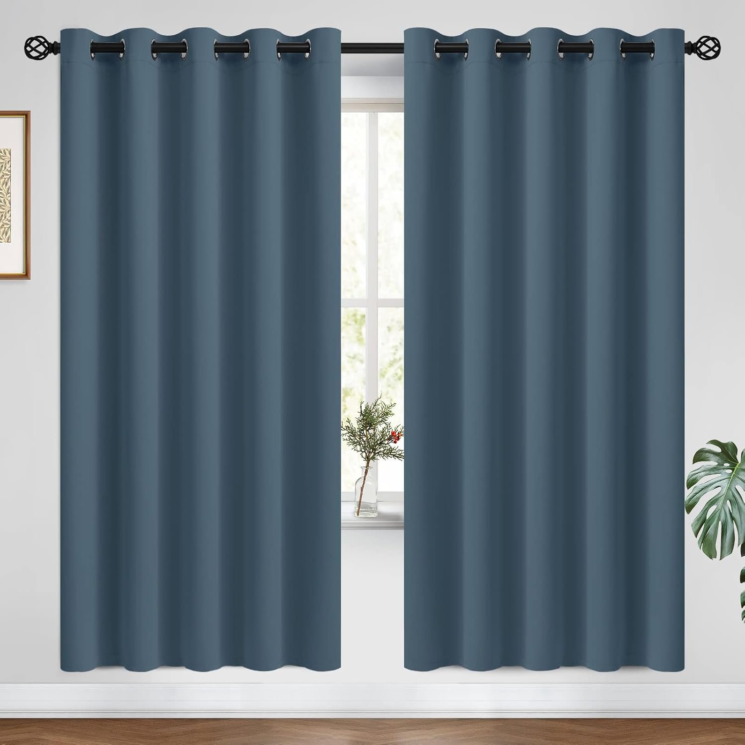 Grommet Blackout Curtains, Room Darkening Window Drapes for Home