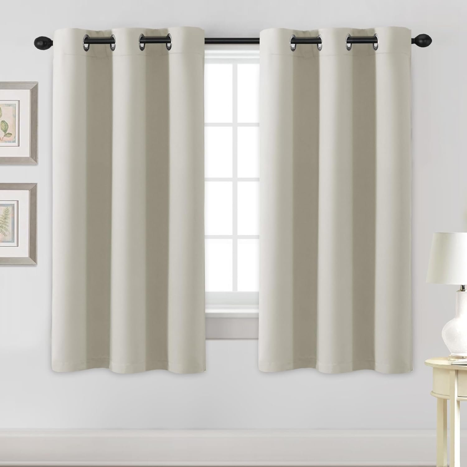 Thermal Insulated Blackout Curtains, Privacy Window Drapes for Bedroom