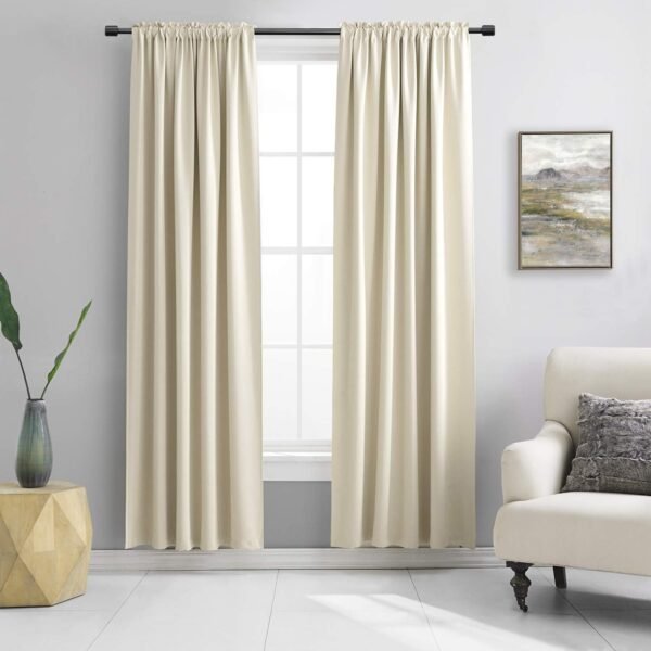 Blackout Curtain Panels, Rod Pocket Thermal Insulated Window Drapes