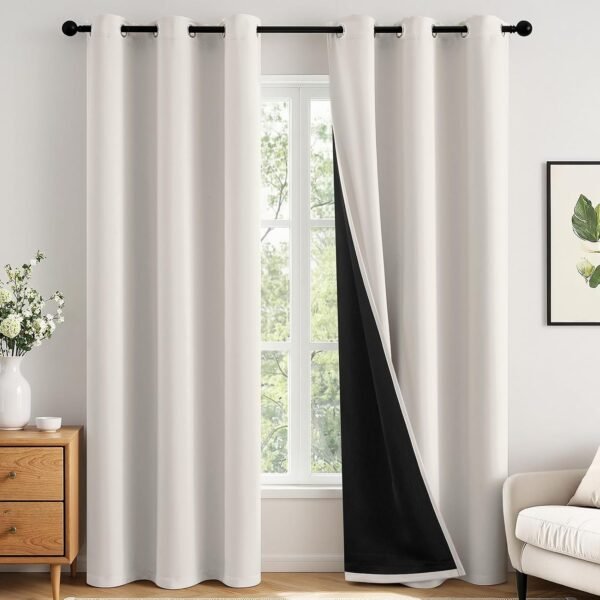 Blackout Curtains for Bedroom, Soft Room Darkening Window Drapes