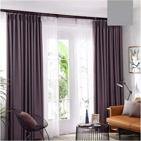 Sheer Overlay Blackout Curtains, Window Drapes with Tiebacks