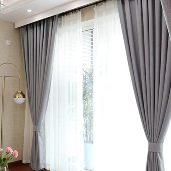 Linen Blackout Curtains, Thick Room Darkening Drapes for Bedroom