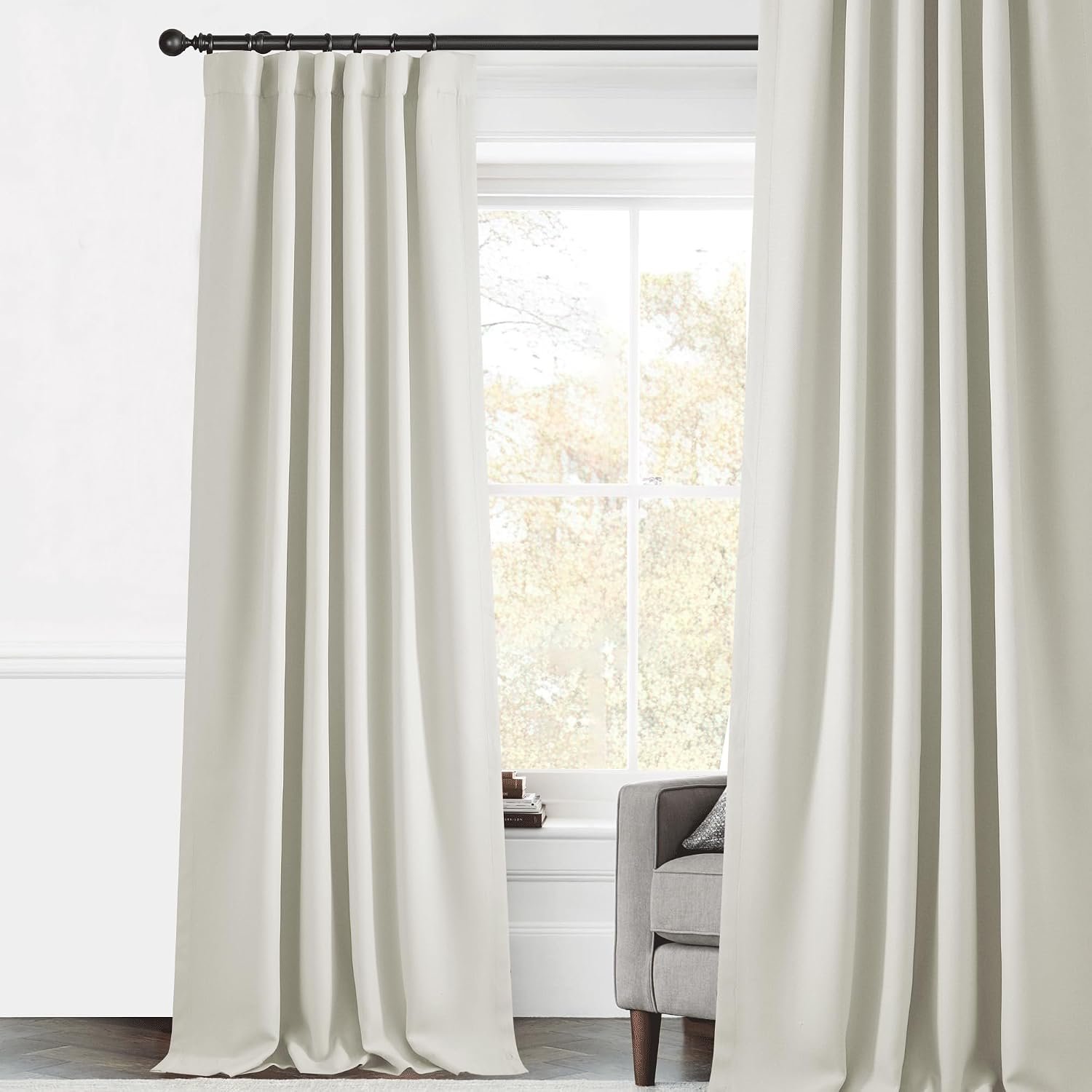 Linen Blackout Curtains, Room Darkening Window Drapes