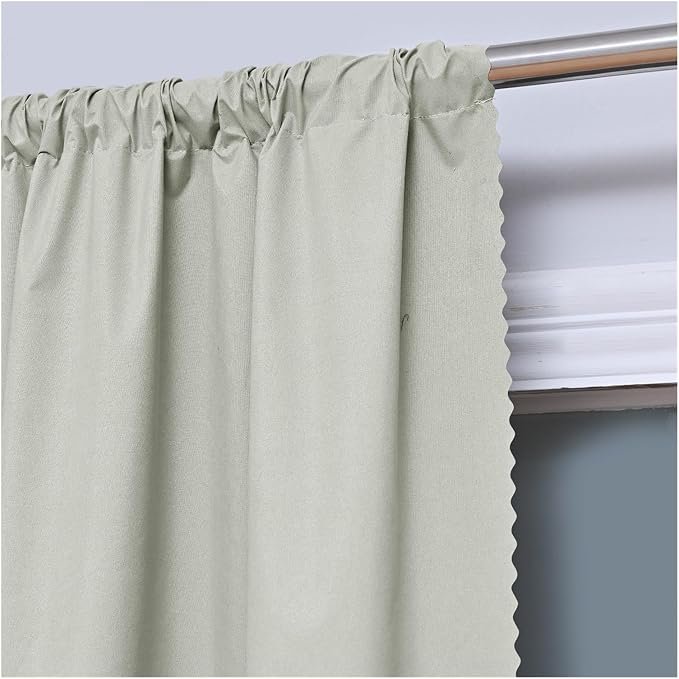 Solid Blackout Curtains, Thermal Insulated Drapes for Bedroom and Living Room - Image 2