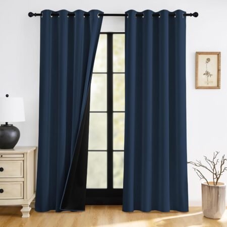 Blackout Curtains for Bedroom and Living Room, Thermal Insulated Drapes