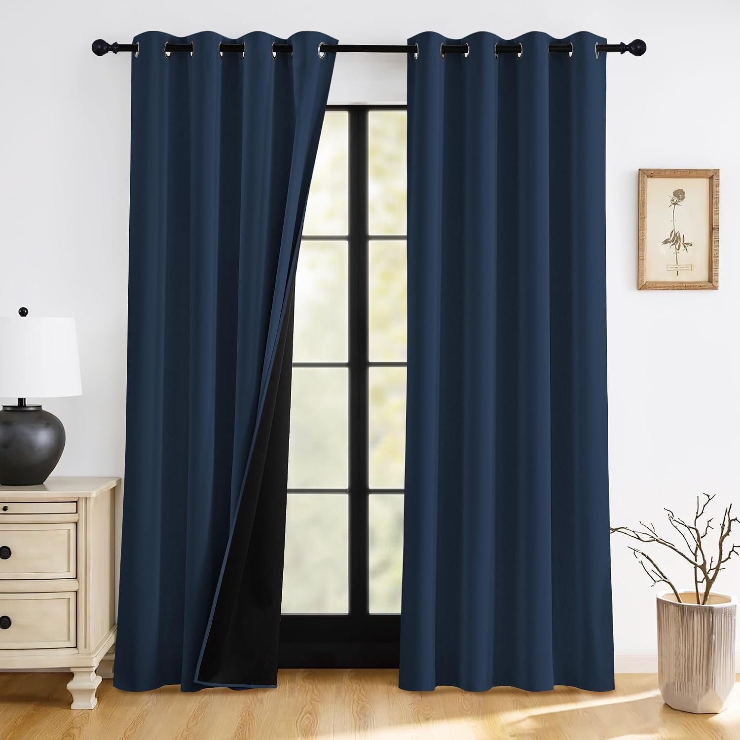 Blackout Curtains for Bedroom and Living Room, Thermal Insulated Drapes
