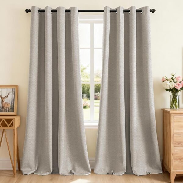 Blackout Curtains for Bedroom, Grommet Room Darkening Window Drapes