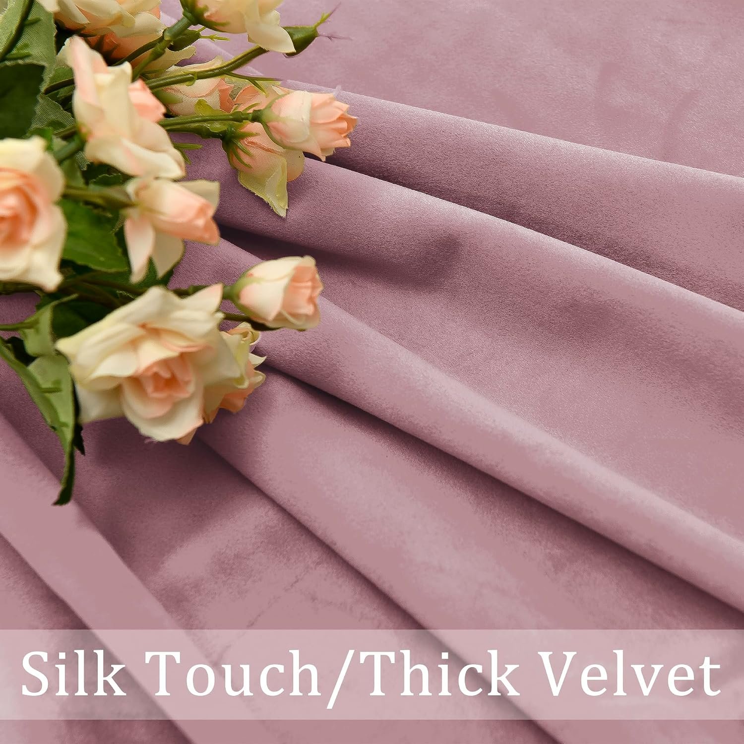 Linen Textured Blackout Curtains, Back Tab Window Drapes - Image 2