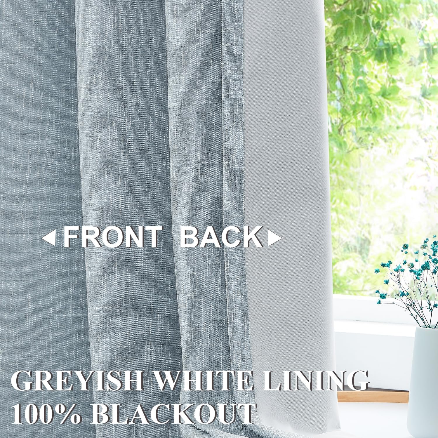 Full Blackout Curtains, Thermal Insulated Window Panels for Bedroom - Image 2